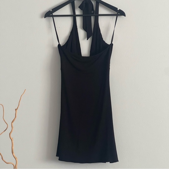 Sky Black Dress with Silver Embellished Waist - Picture 2 of 5